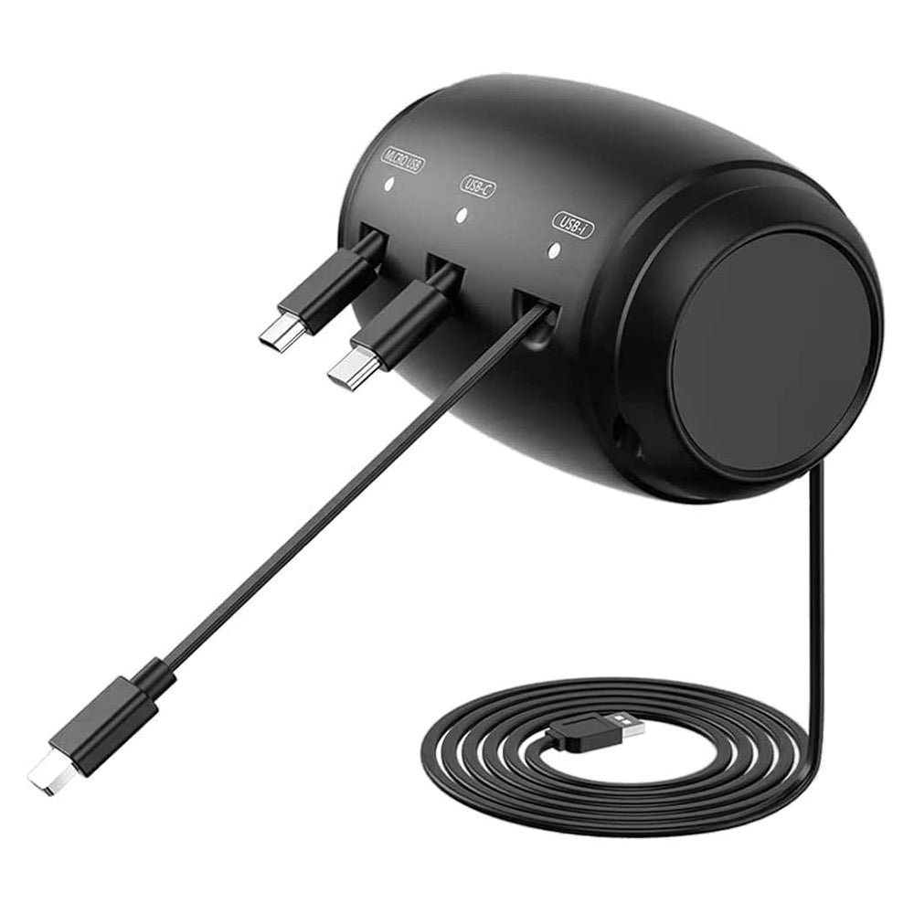 3-in-1 Retractable Backseat Car Charging Station