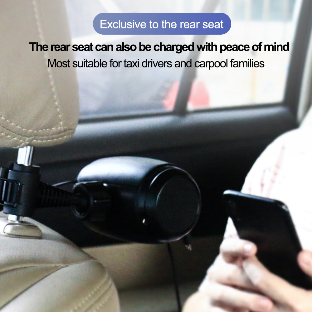 3-in-1 Retractable Backseat Car Charging Station