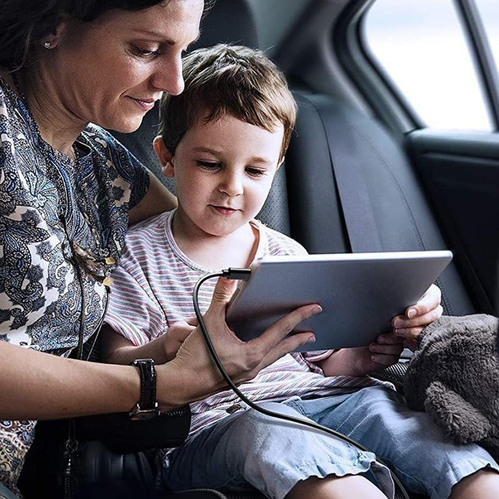 3-in-1 Retractable Backseat Car Charging Station